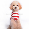 Fashion cute pet knitted sweater red stripe Poodle winter Christmas dog clothes